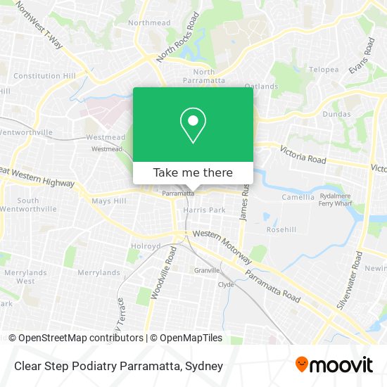 Mapa Clear Step Podiatry Parramatta