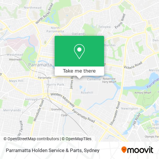 Parramatta Holden Service & Parts map