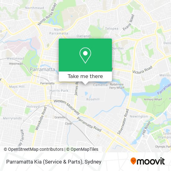 Mapa Parramatta Kia (Service & Parts)