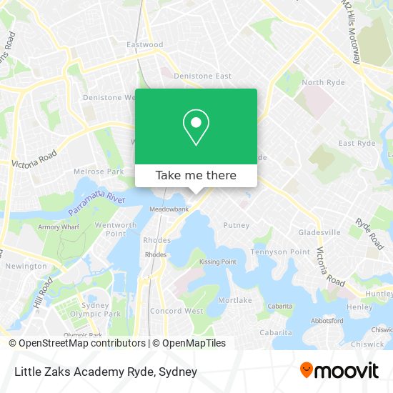 Mapa Little Zaks Academy Ryde