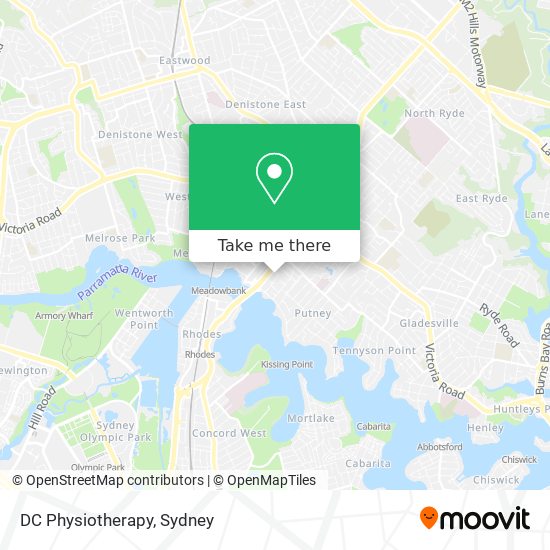 DC Physiotherapy map