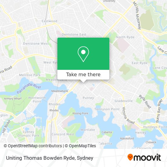 Uniting Thomas Bowden Ryde map