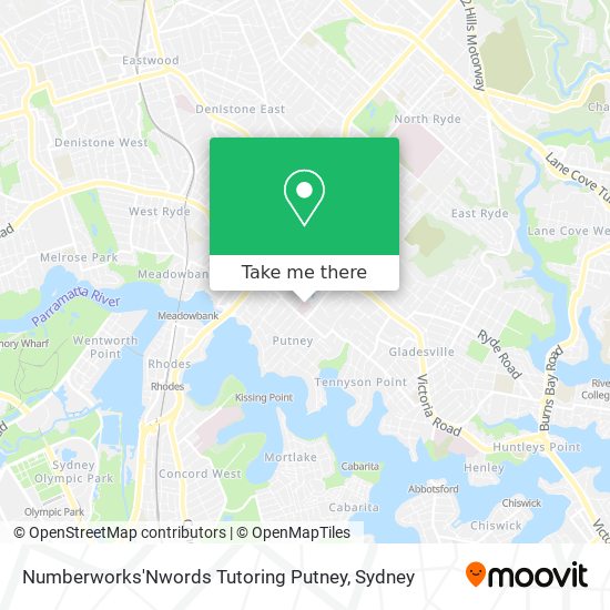 Numberworks'Nwords Tutoring Putney map