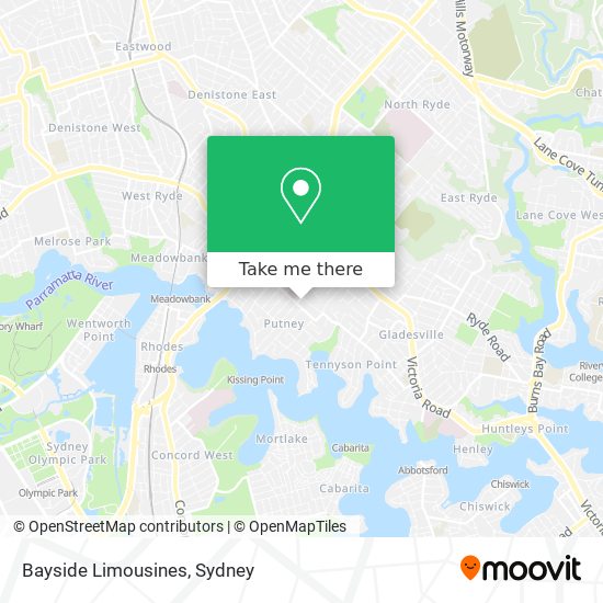 Bayside Limousines map