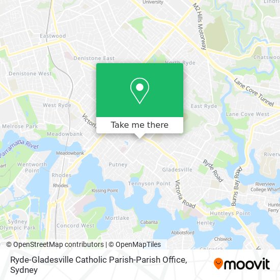 Ryde-Gladesville Catholic Parish-Parish Office map