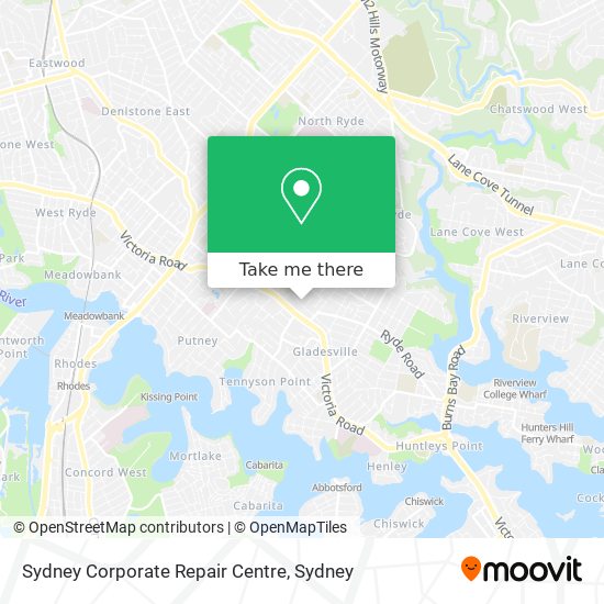 Sydney Corporate Repair Centre map