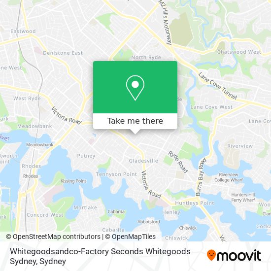 Whitegoodsandco-Factory Seconds Whitegoods Sydney map