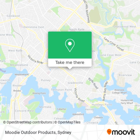 Moodie Outdoor Products map