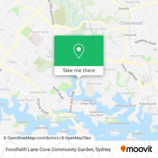 Foodfaith Lane Cove Community Garden map