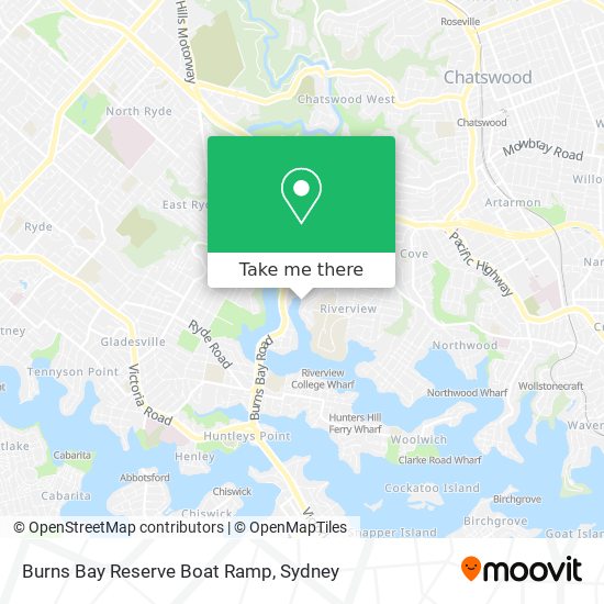 Burns Bay Reserve Boat Ramp map