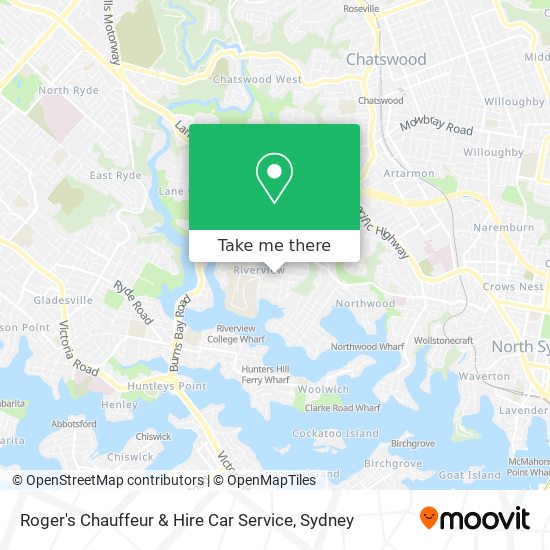 Mapa Roger's Chauffeur & Hire Car Service