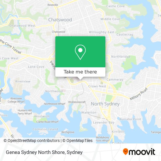 Mapa Genea Sydney North Shore