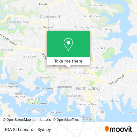 IGA St Leonards map