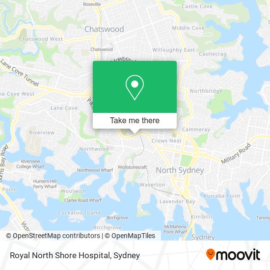 Mapa Royal North Shore Hospital