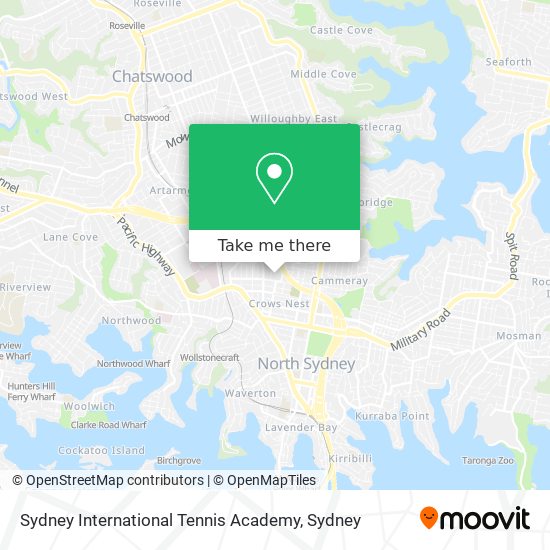 Sydney International Tennis Academy map