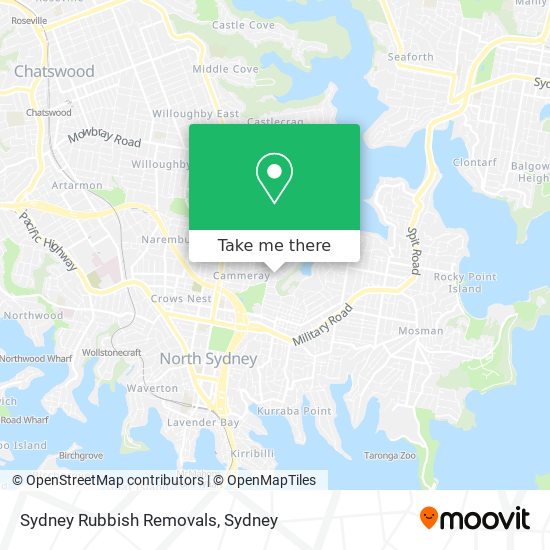 Sydney Rubbish Removals map