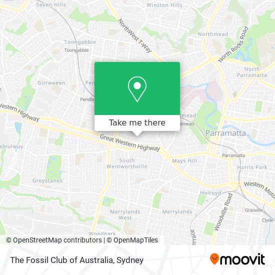 The Fossil Club of Australia map