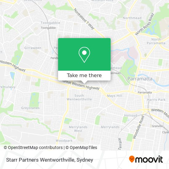 Starr Partners Wentworthville map