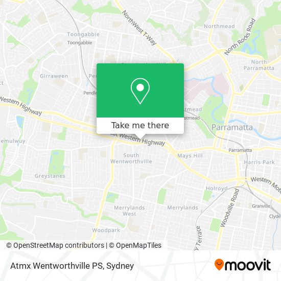 Atmx Wentworthville PS map