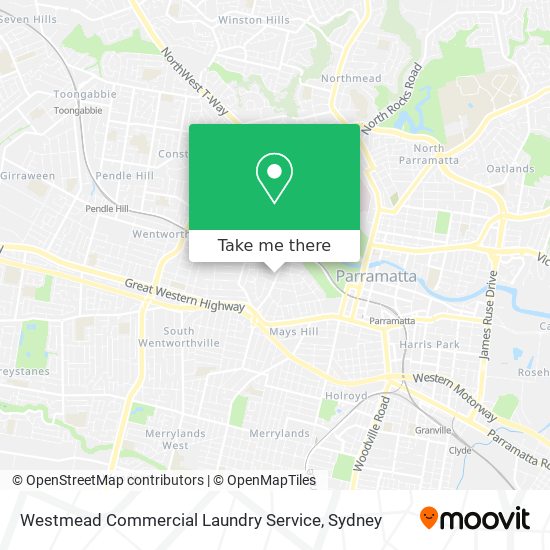 Mapa Westmead Commercial Laundry Service