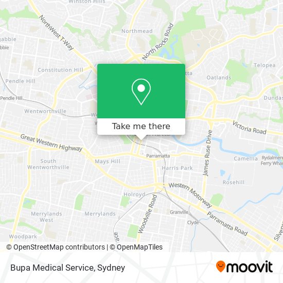 Bupa Medical Service map