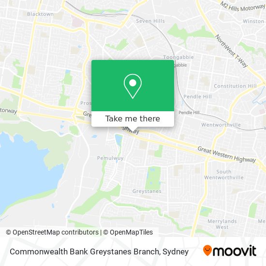 Commonwealth Bank Greystanes Branch map
