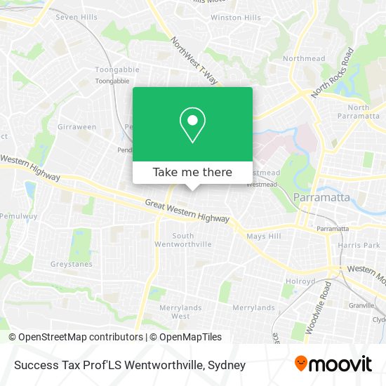 Mapa Success Tax Prof'LS Wentworthville