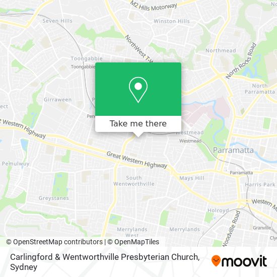 Carlingford & Wentworthville Presbyterian Church map