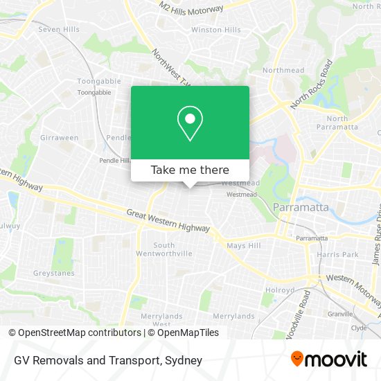 GV Removals and Transport map
