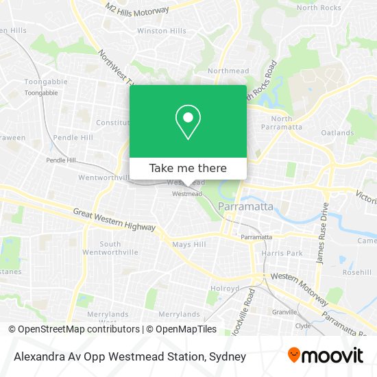 Alexandra Av Opp Westmead Station map