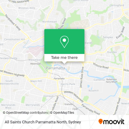 Mapa All Saints Church Parramatta North