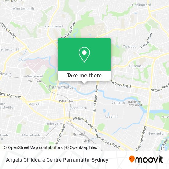 Mapa Angels Childcare Centre Parramatta