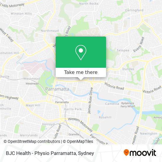 Mapa BJC Health - Physio Parramatta