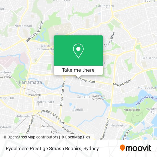 Mapa Rydalmere Prestige Smash Repairs