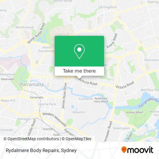 Mapa Rydalmere Body Repairs