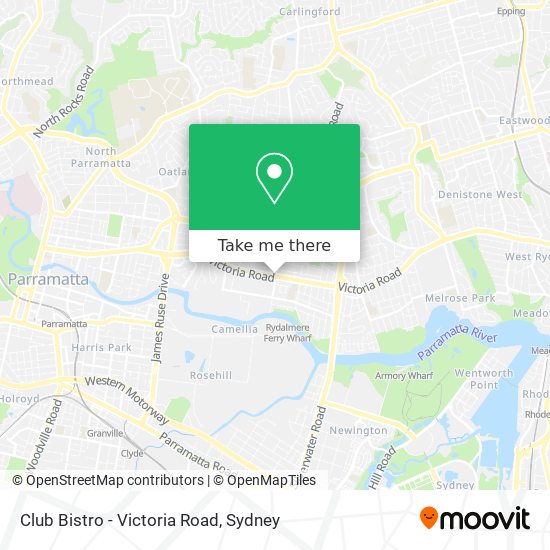 Mapa Club Bistro - Victoria Road