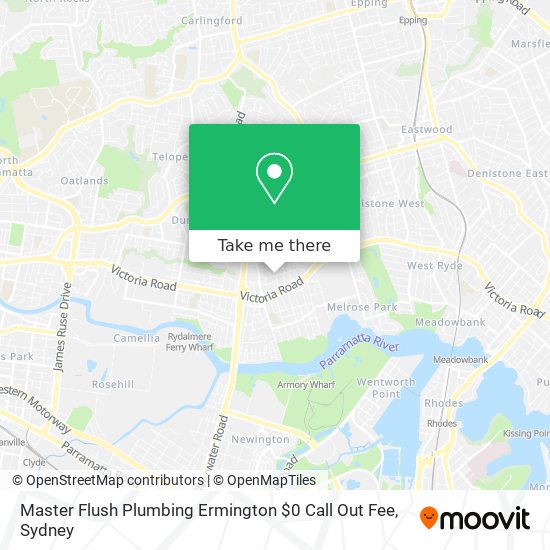 Mapa Master Flush Plumbing Ermington $0 Call Out Fee