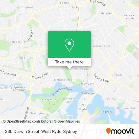 Mapa 33b Darwin Street, West Ryde