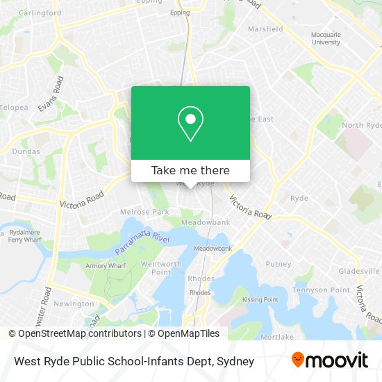 Mapa West Ryde Public School-Infants Dept