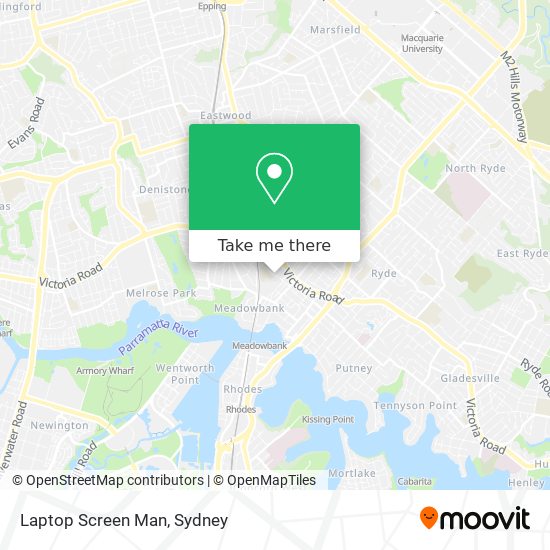 Laptop Screen Man map