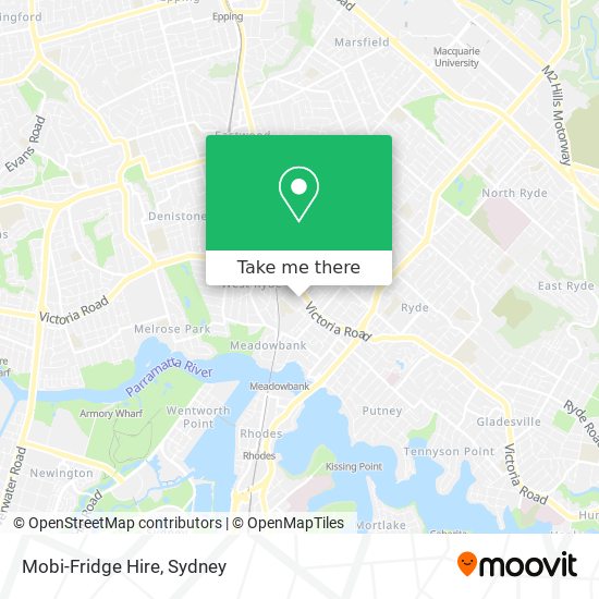 Mapa Mobi-Fridge Hire