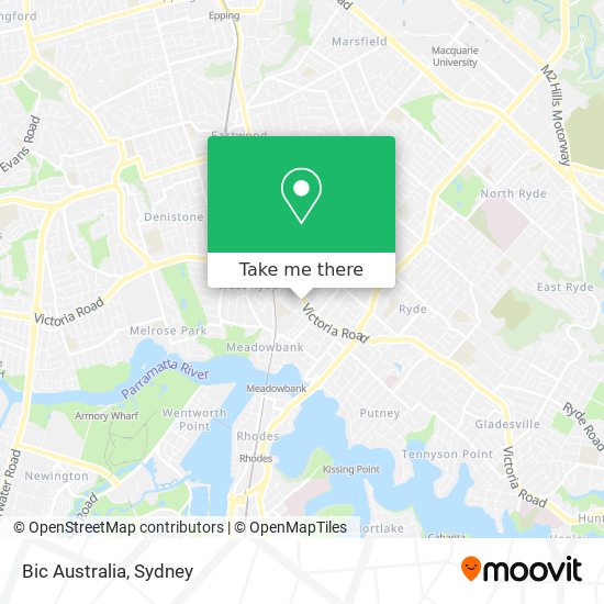 Mapa Bic Australia