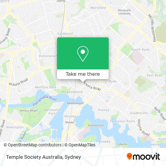 Mapa Temple Society Australia