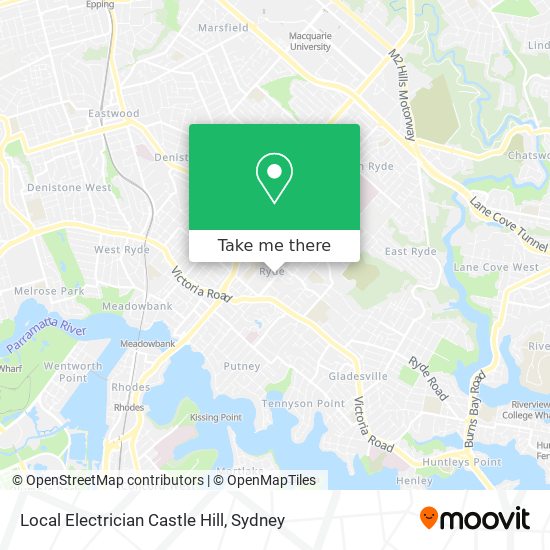 Mapa Local Electrician Castle Hill