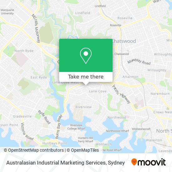 Australasian Industrial Marketing Services map