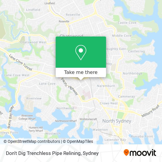 Don't Dig Trenchless Pipe Relining map