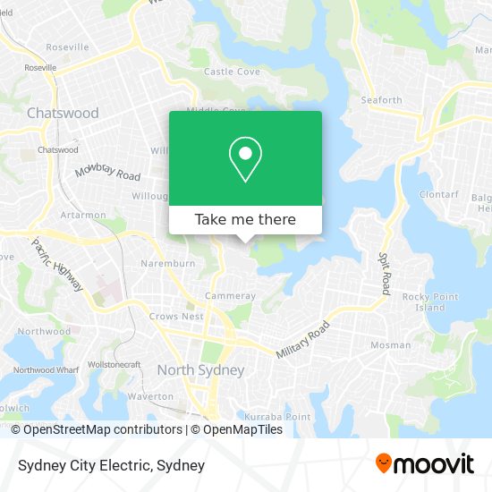 Mapa Sydney City Electric