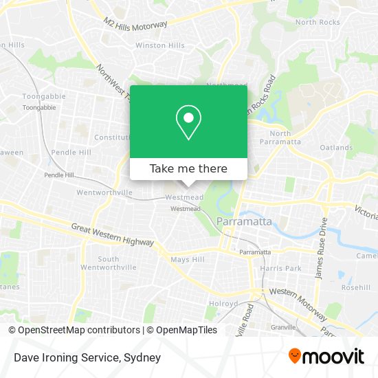 Dave Ironing Service map