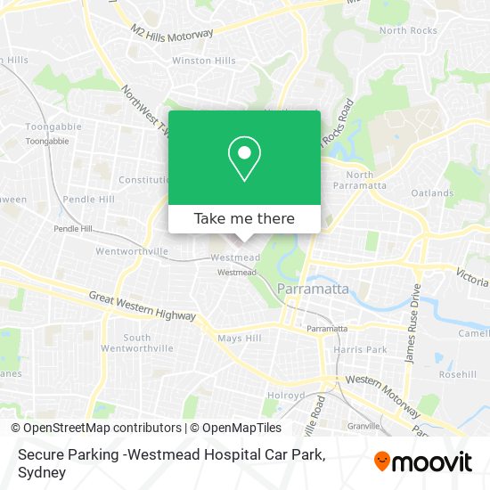 Secure Parking -Westmead Hospital Car Park map