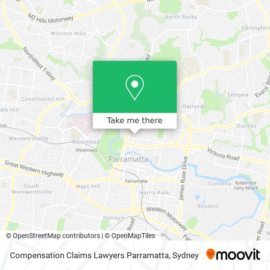 Compensation Claims Lawyers Parramatta map